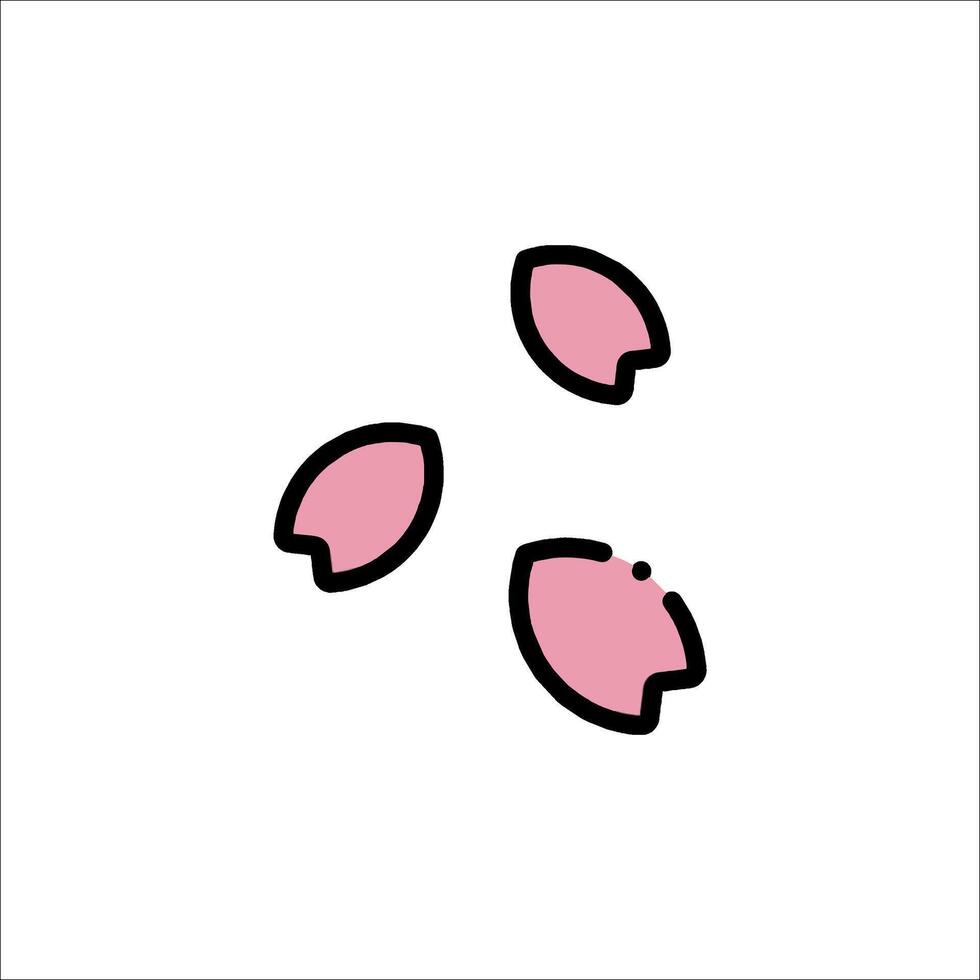 A pink cherry blossom icon on a white background vector
