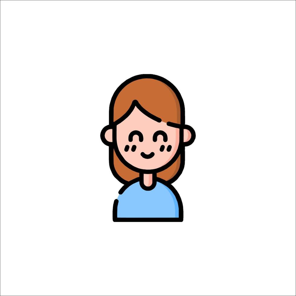 A woman with a smile on her face vector