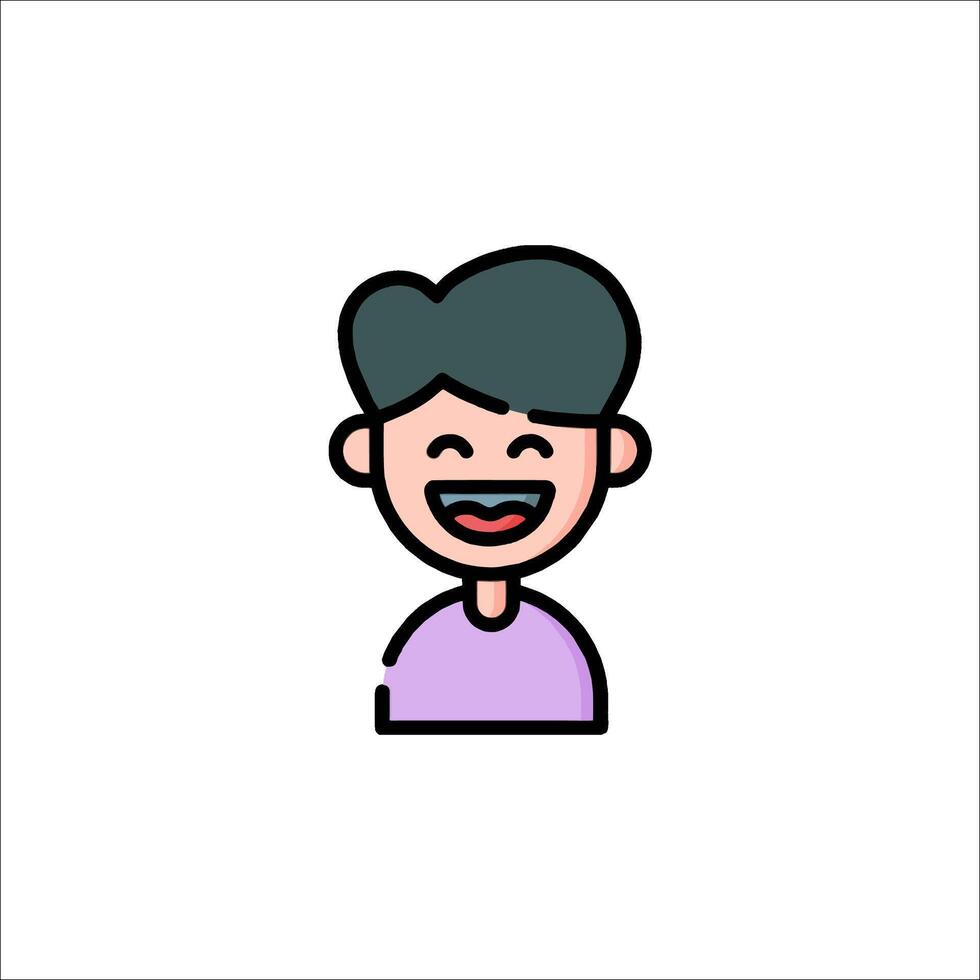 A man with a smile on his face vector