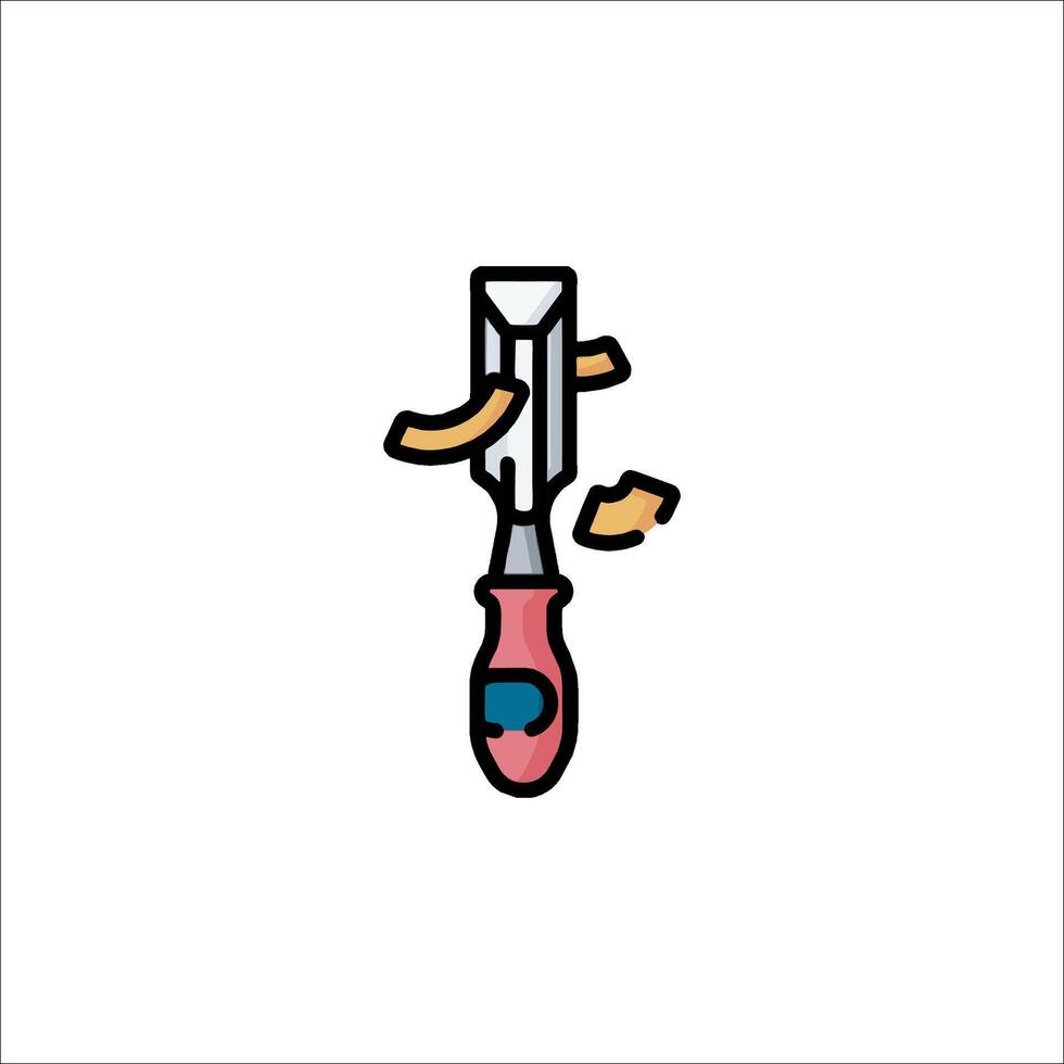 A knife with a piece of food on it vector