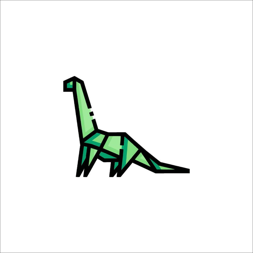 A dinosaur is shown in a geometric design vector