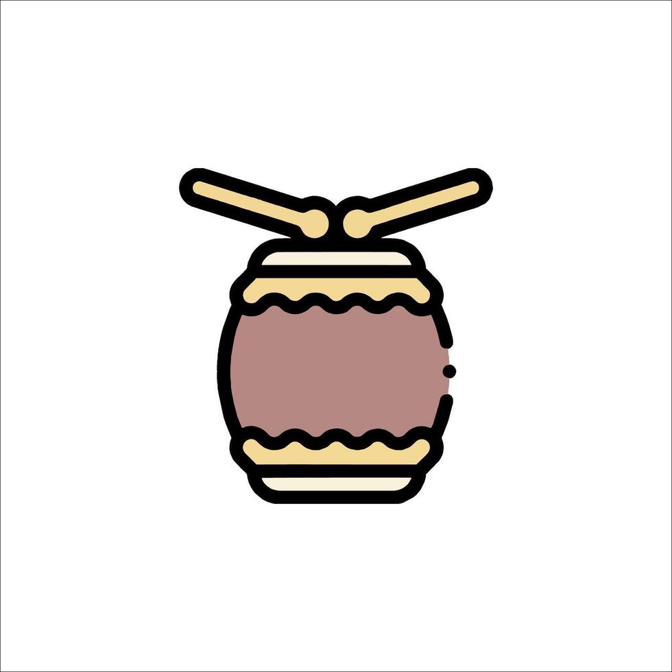 A drum icon on a white background vector