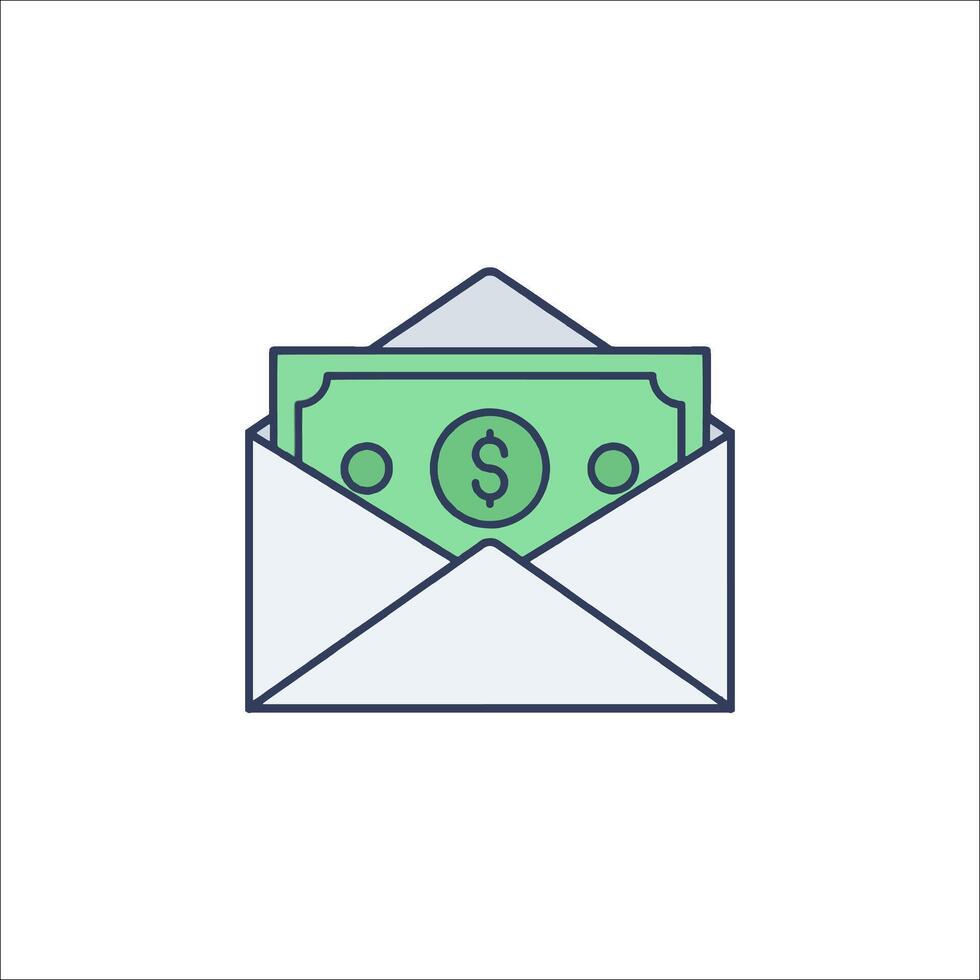 Money envelope icon illustration vector