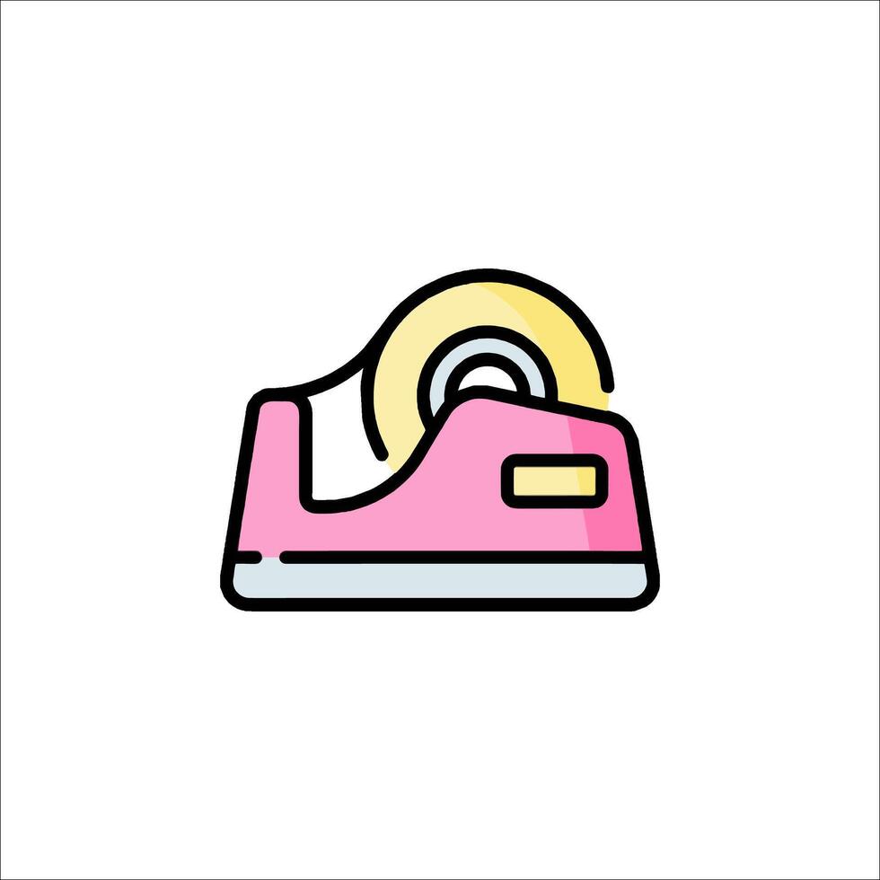 A pink tape measure with a yellow tape on it vector