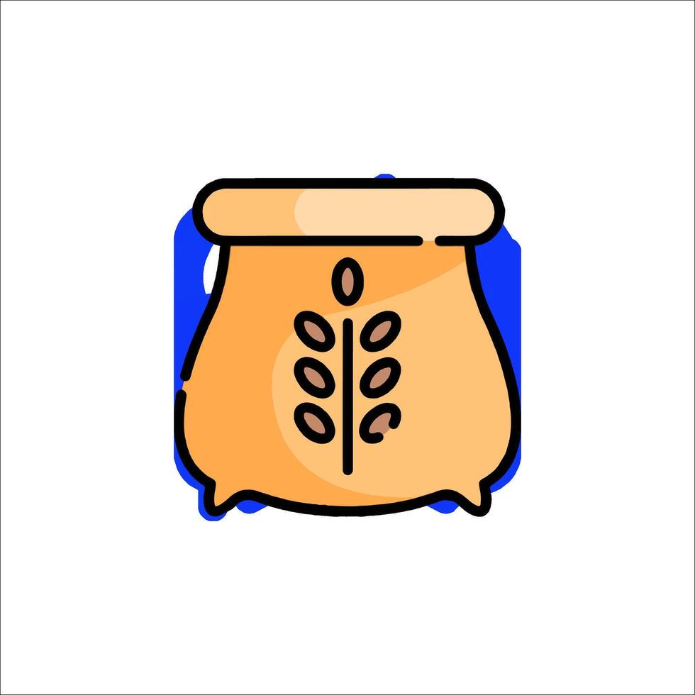 Grain bag icon illustration vector
