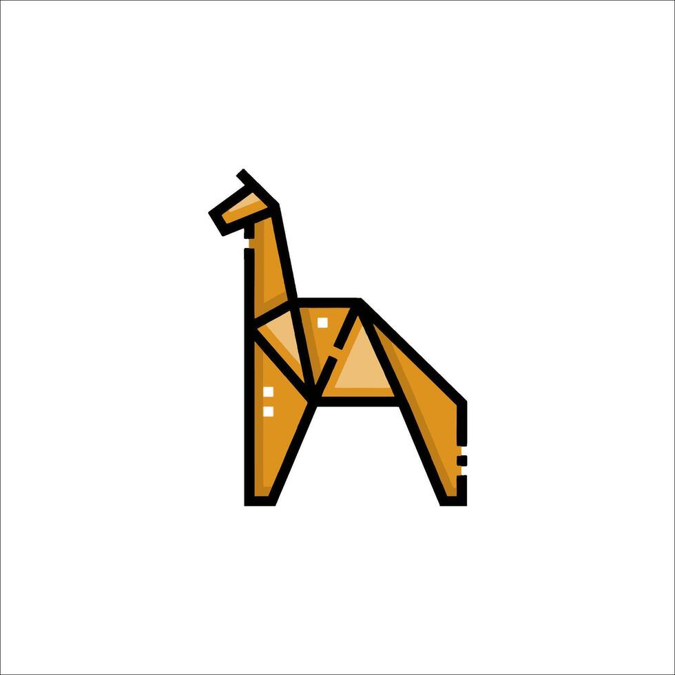 A giraffe is made out of triangles vector