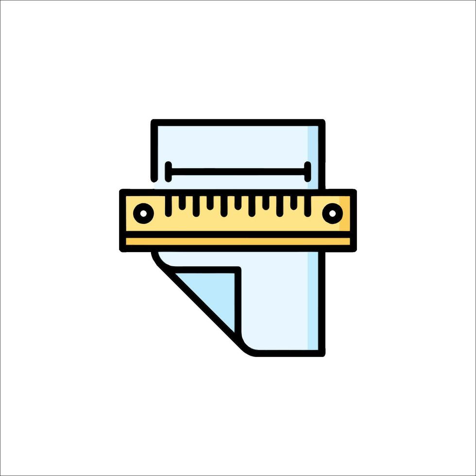 A ruler and paper on a white background vector