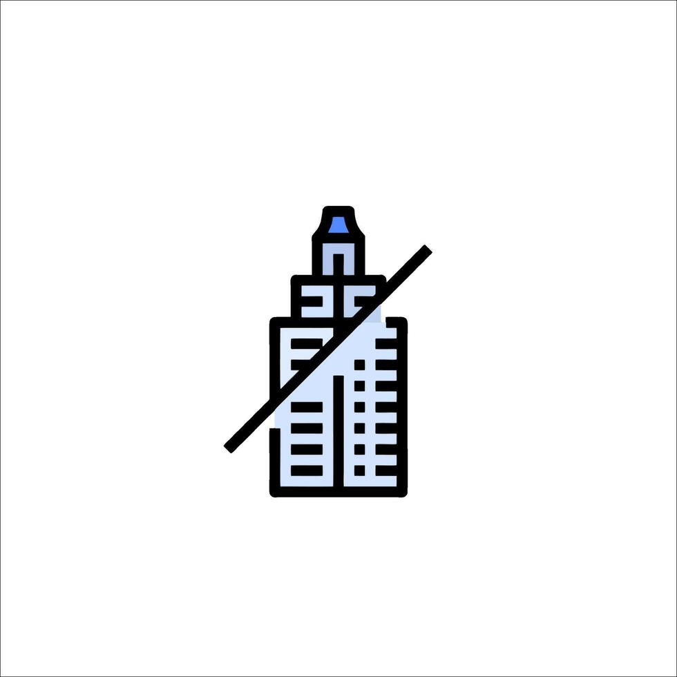 No building icon vector