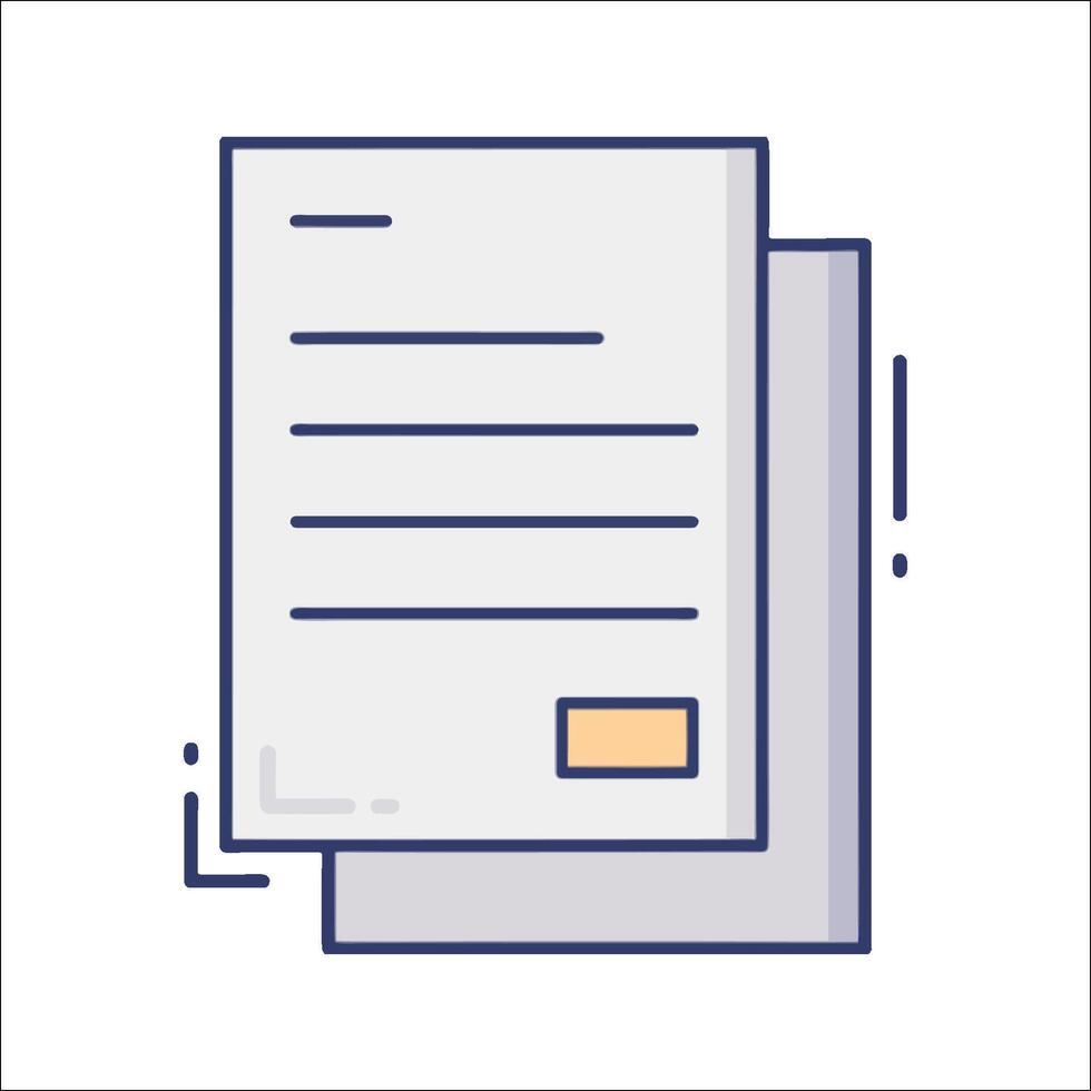 A document icon with a paper and a pen vector