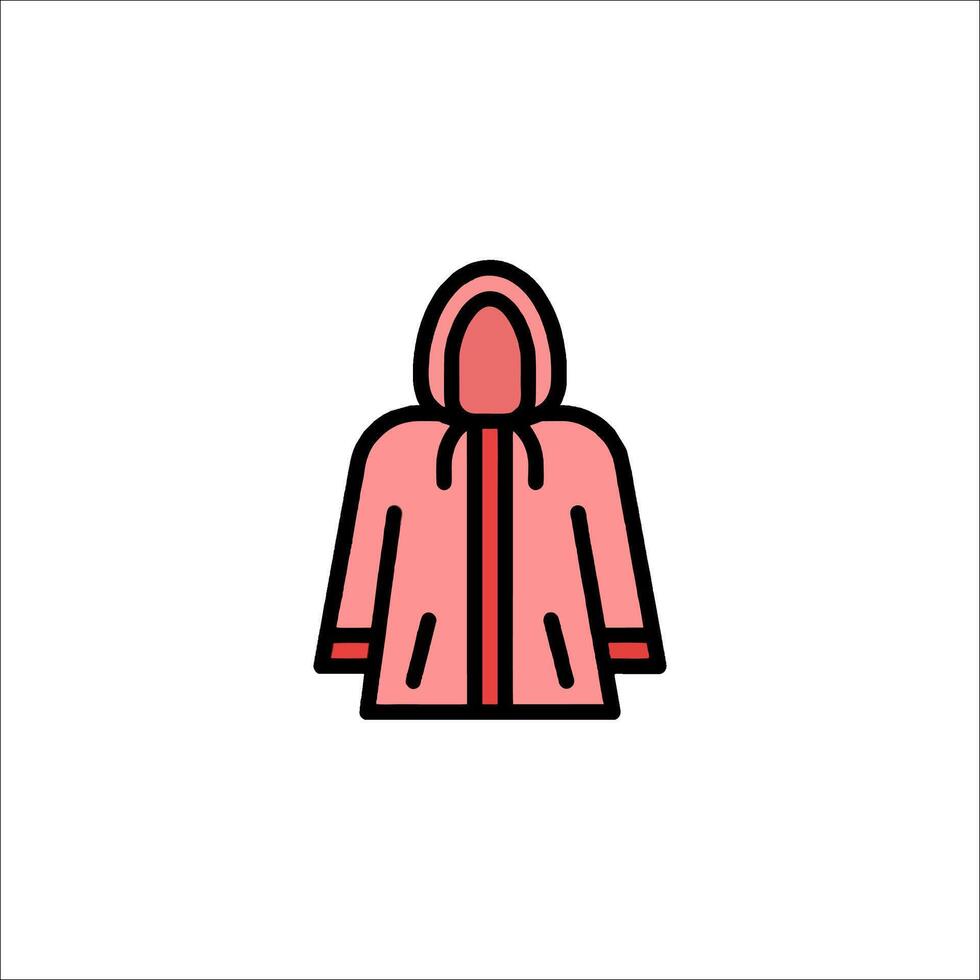 A pink coat with a hood on it vector