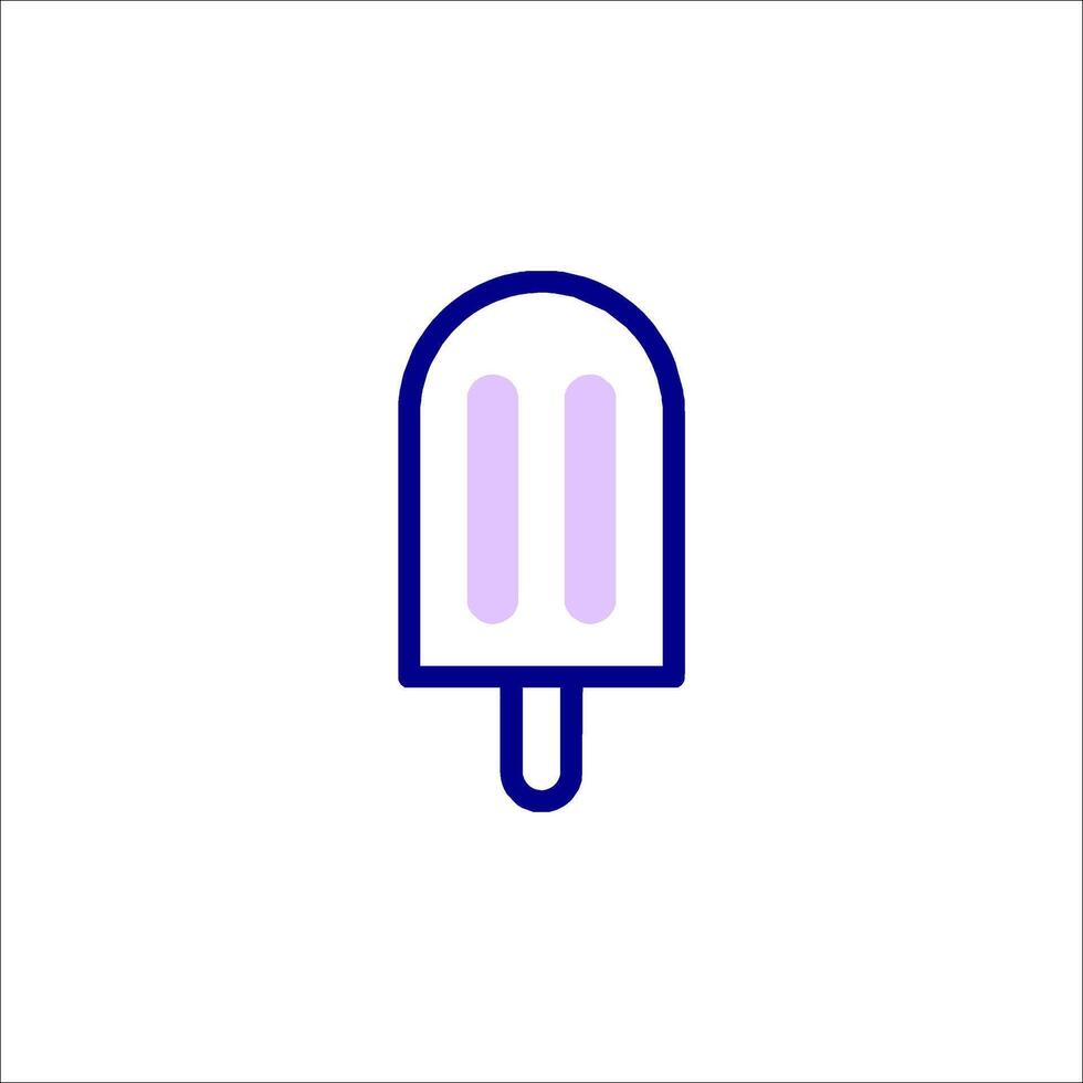 Ice cream icon in a line style vector