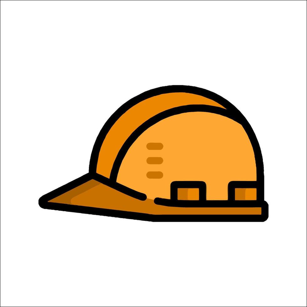 A construction helmet icon on a white background vector