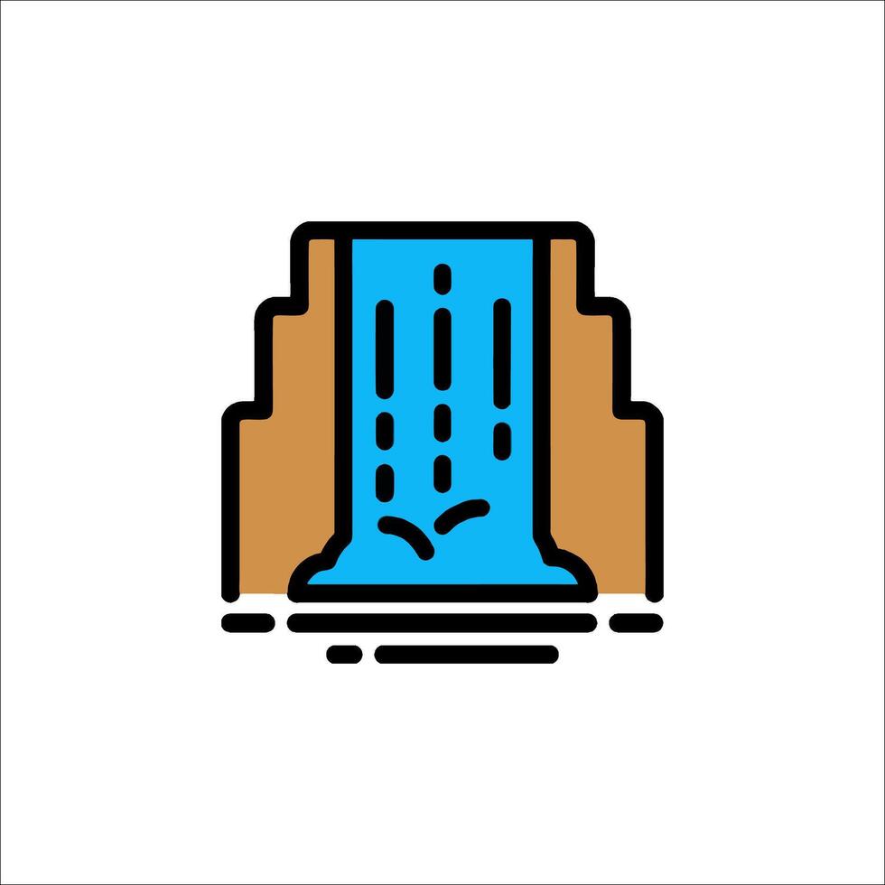 Waterfall icon illustration vector