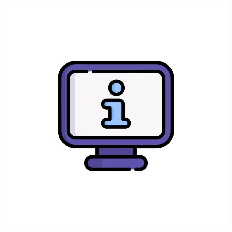 A computer monitor with the number one on it vector