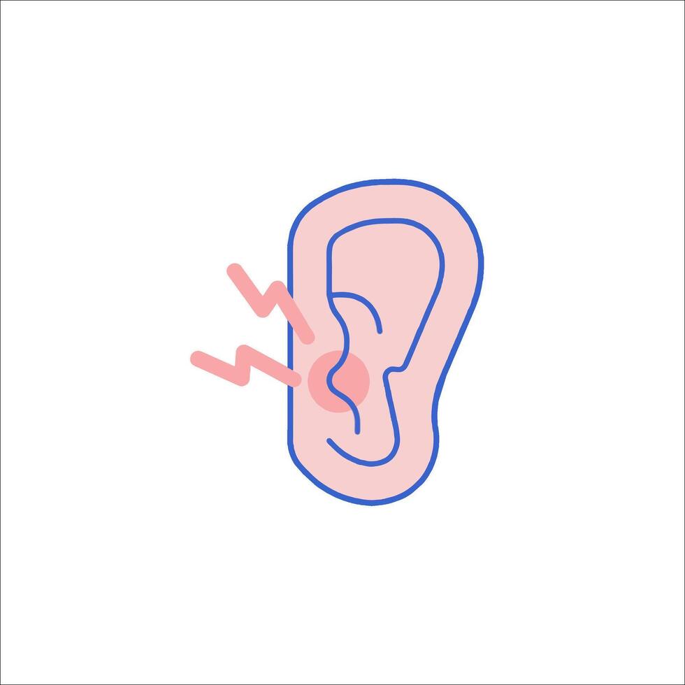An ear with a lightning bolt on it vector