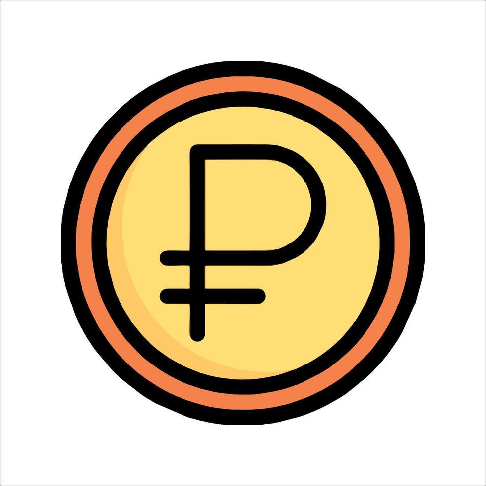 The symbol for the currency of the russian federation vector