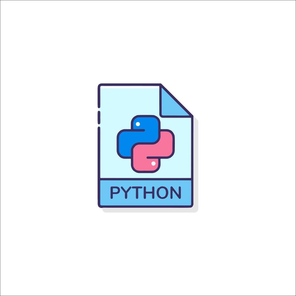 Python file icon with a pink and blue background 52205420 Vector Art at ...