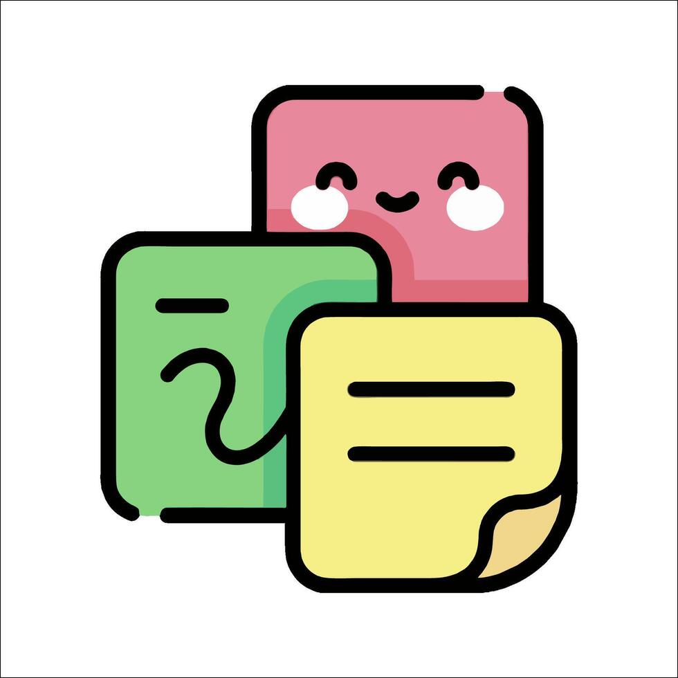 A cartoon character holding a note pad vector