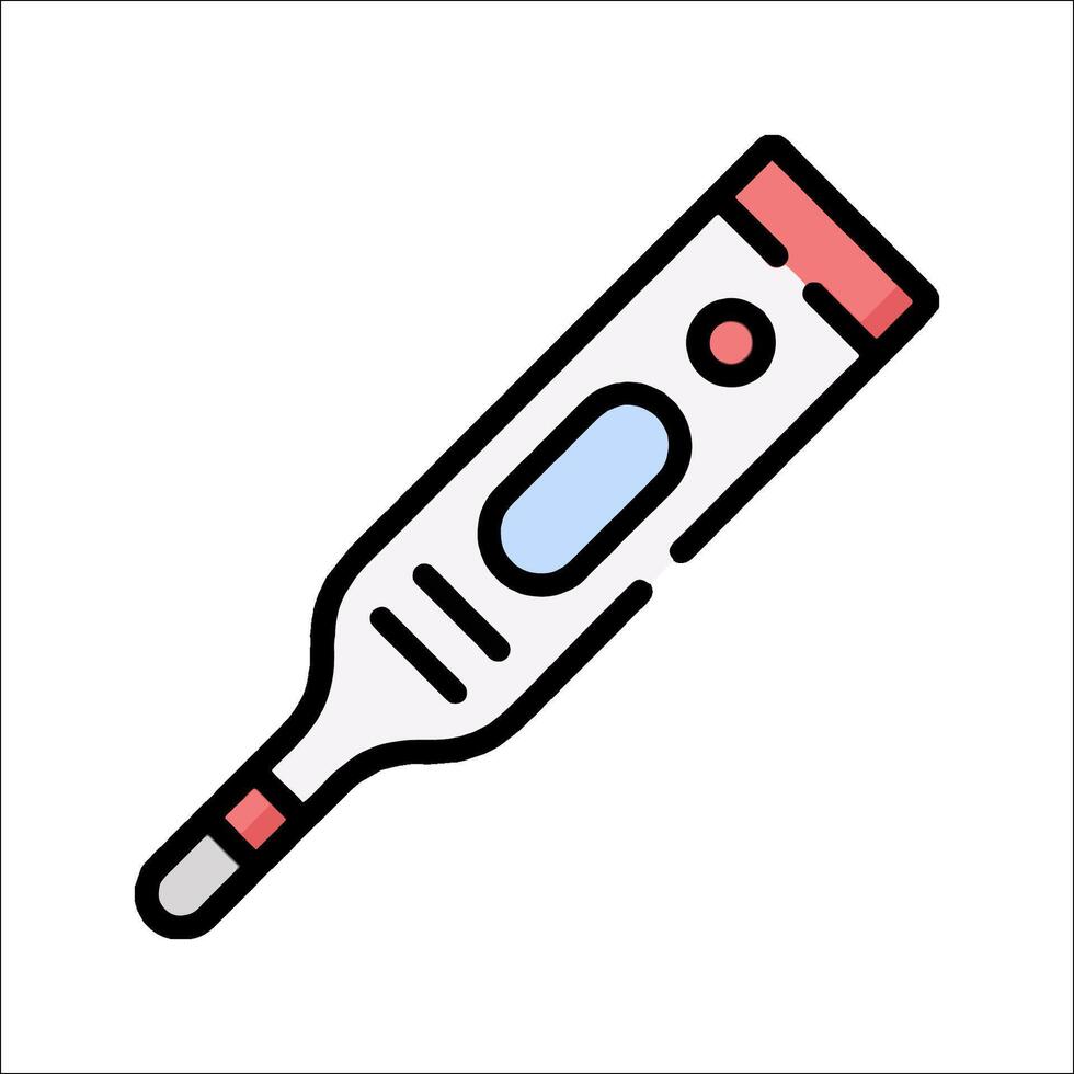 An icon of a thermometer on a white background vector