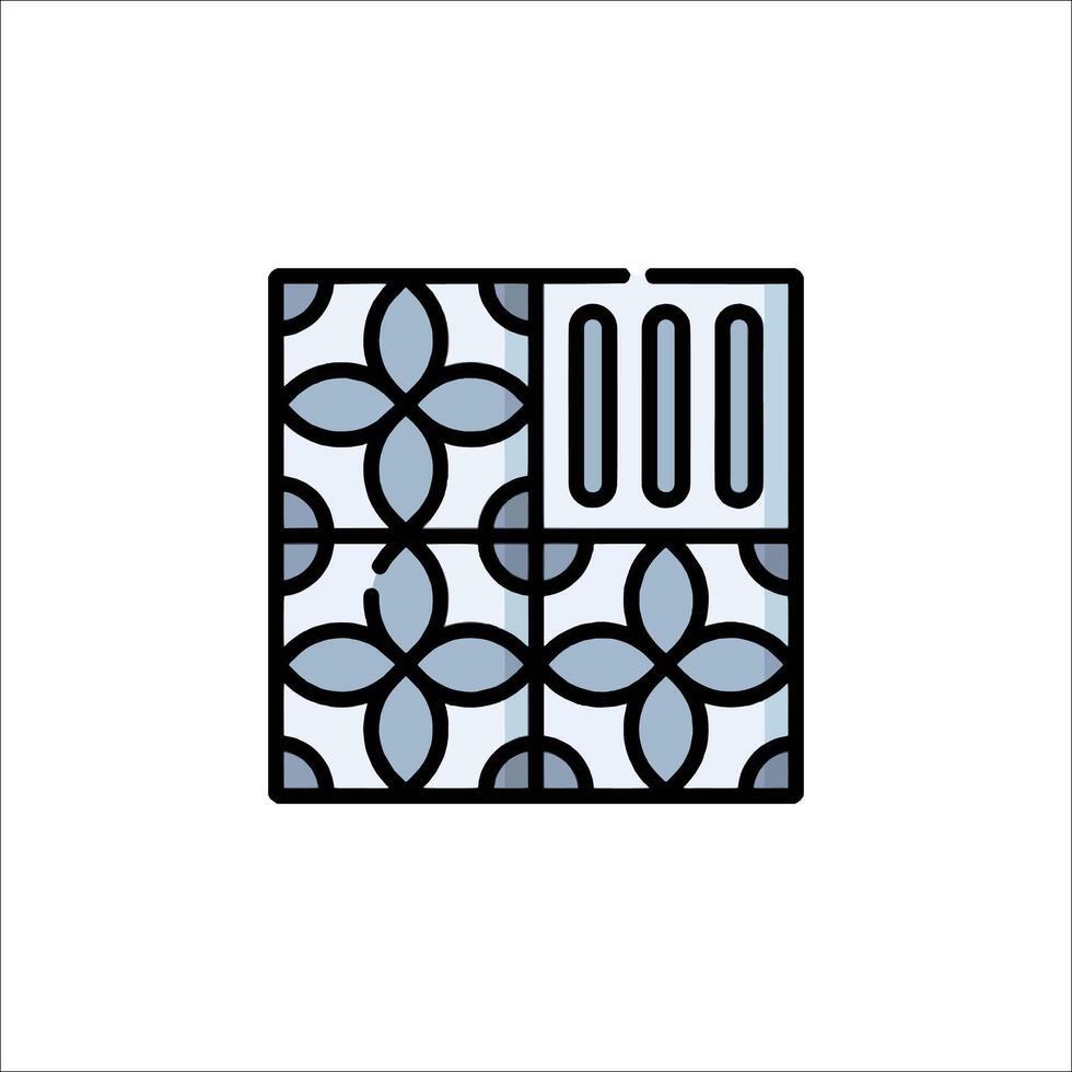 A tile pattern with a square shape vector