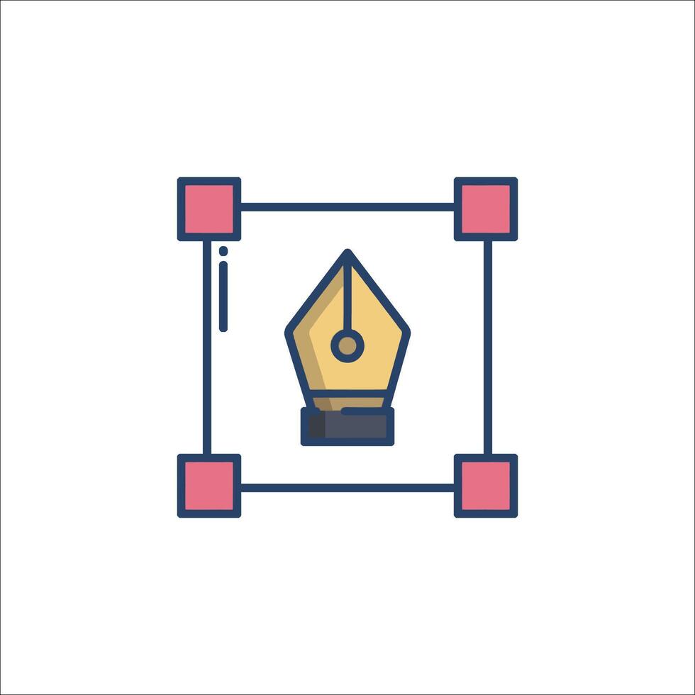 A pen and ink pen icon on a white background vector
