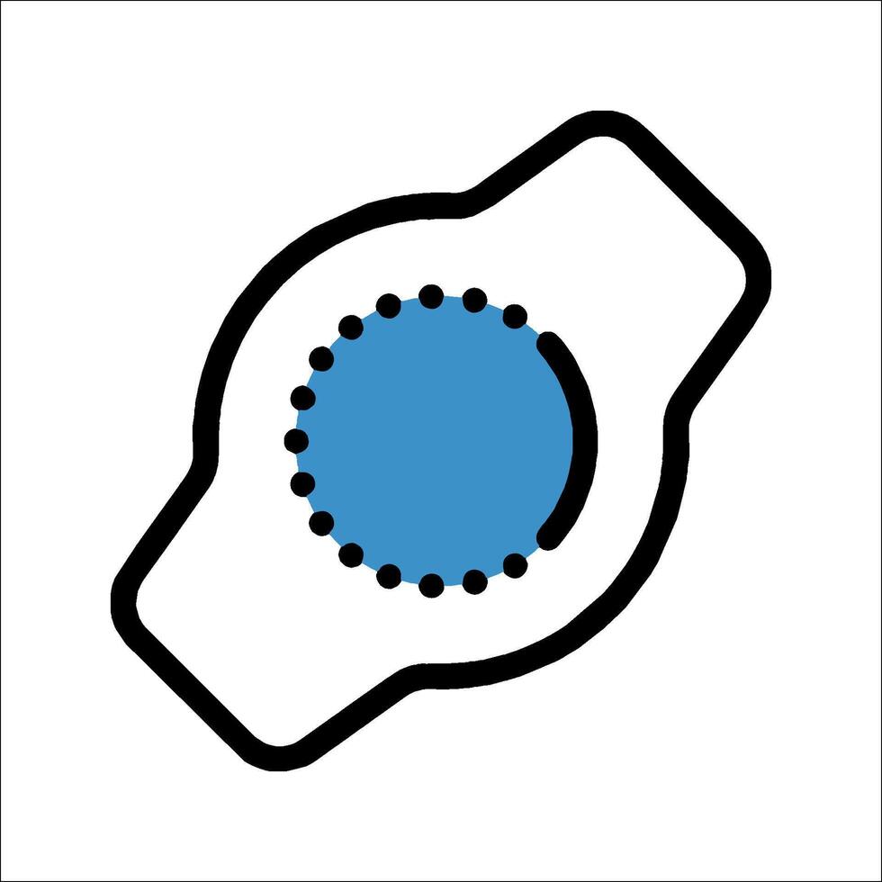 A watch icon with a blue circle vector