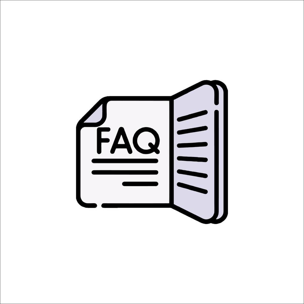 Faq icon illustration vector