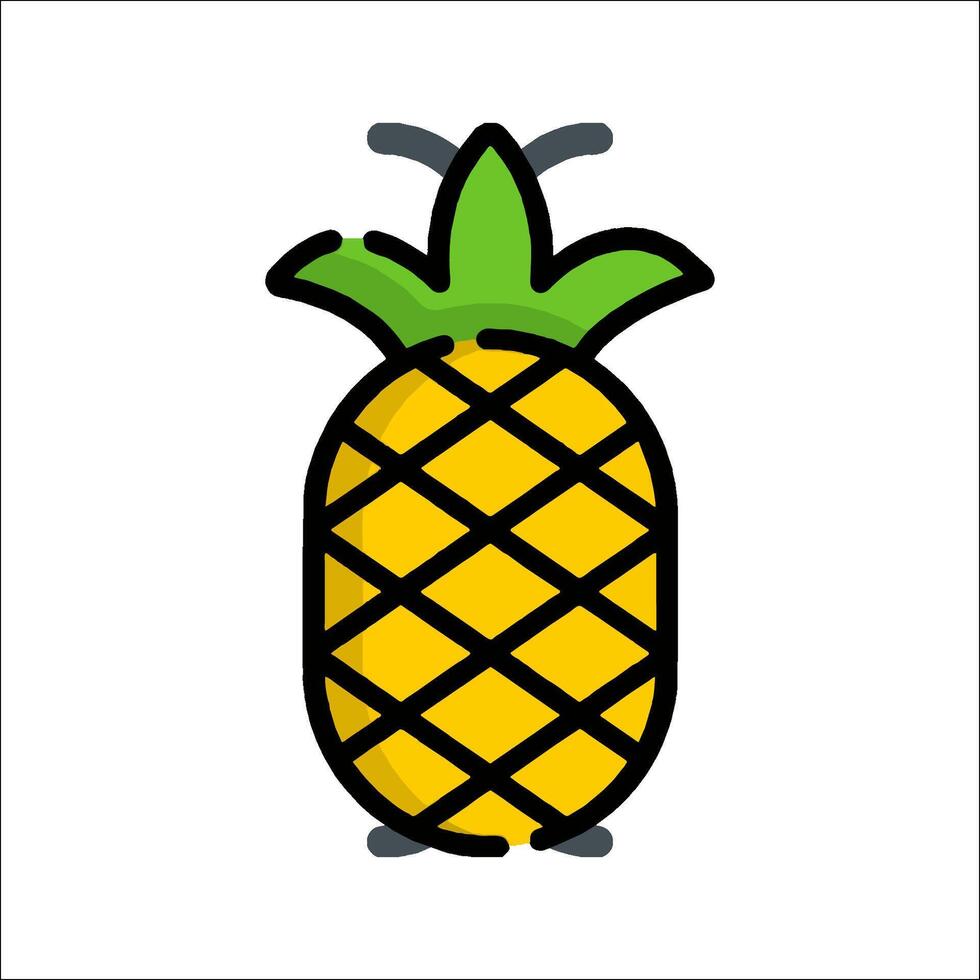 A pineapple icon on a white background vector