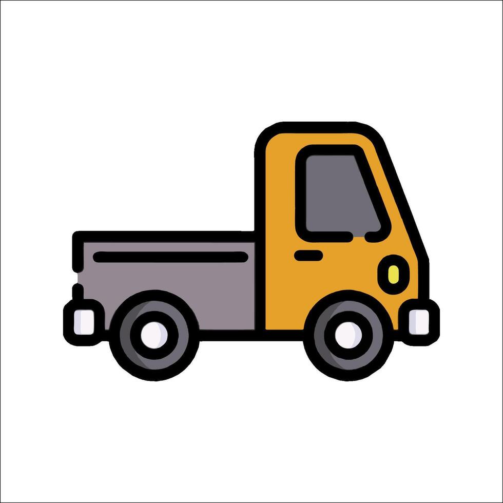 A truck icon on a white background vector