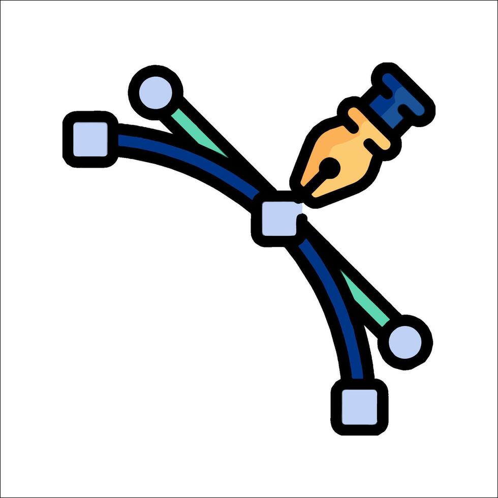 A pen is writing on a piece of paper vector