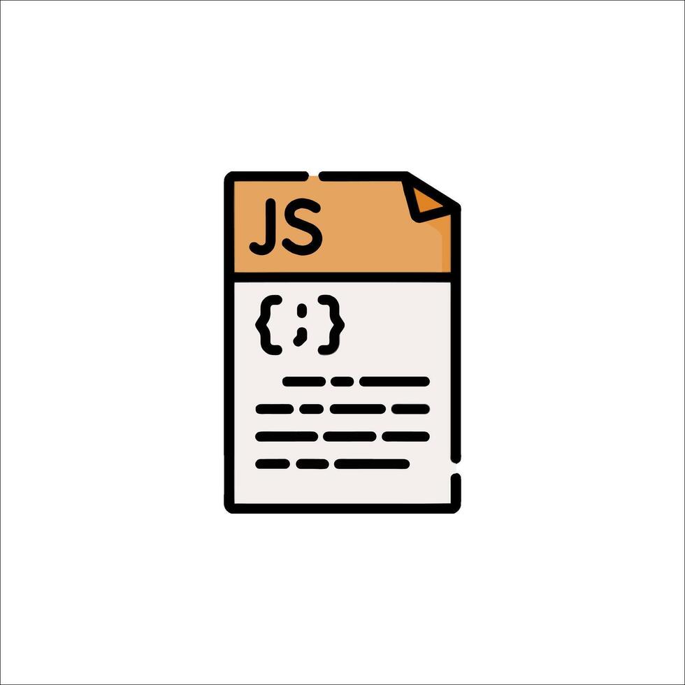 A file with the word js on it vector
