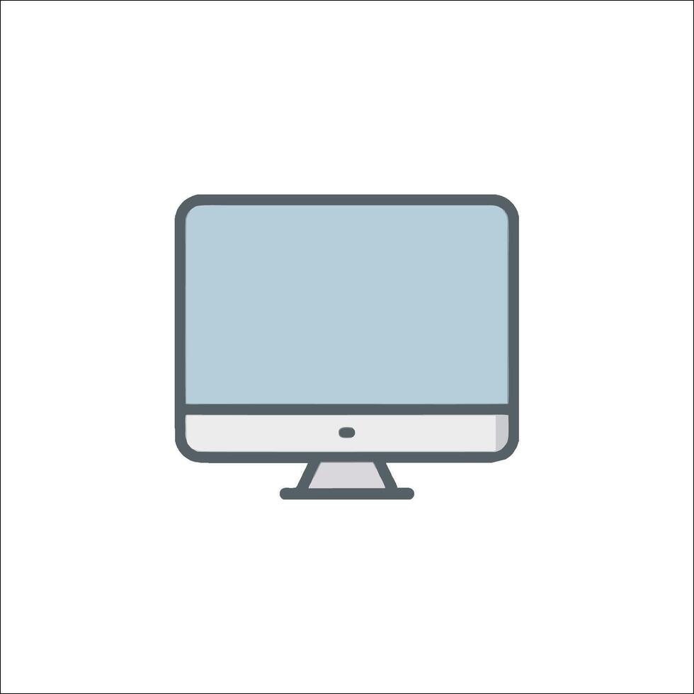 Computer monitor icon illustration vector