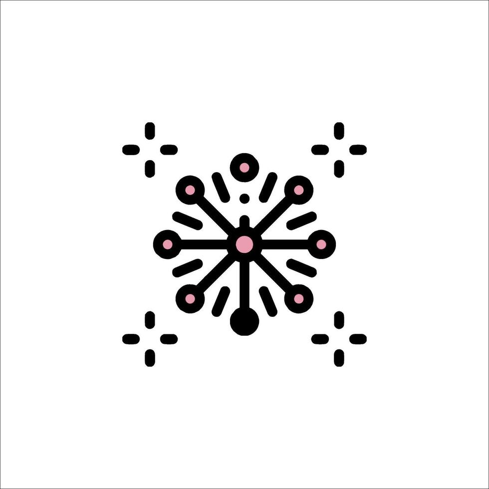 A black and white logo with a flower vector