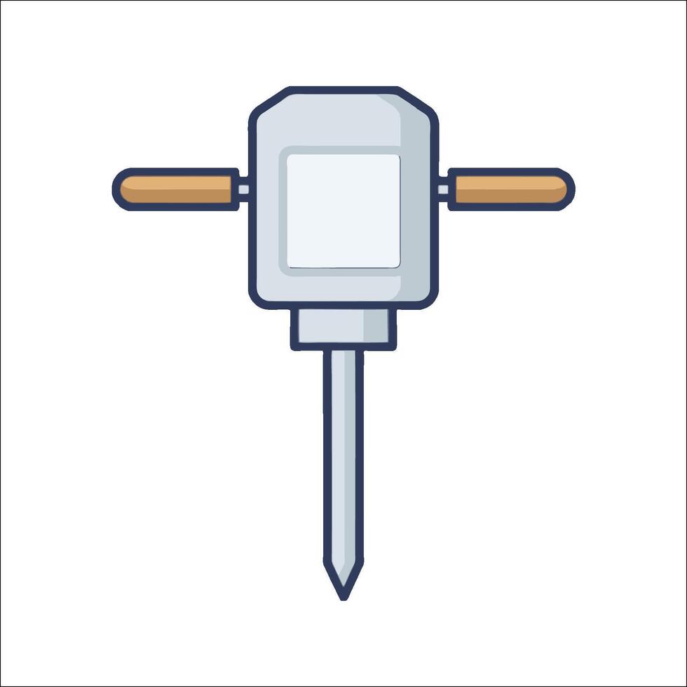 A metal screwdriver with a handle on it vector