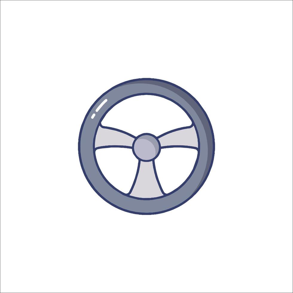 A steering wheel icon on a white background vector