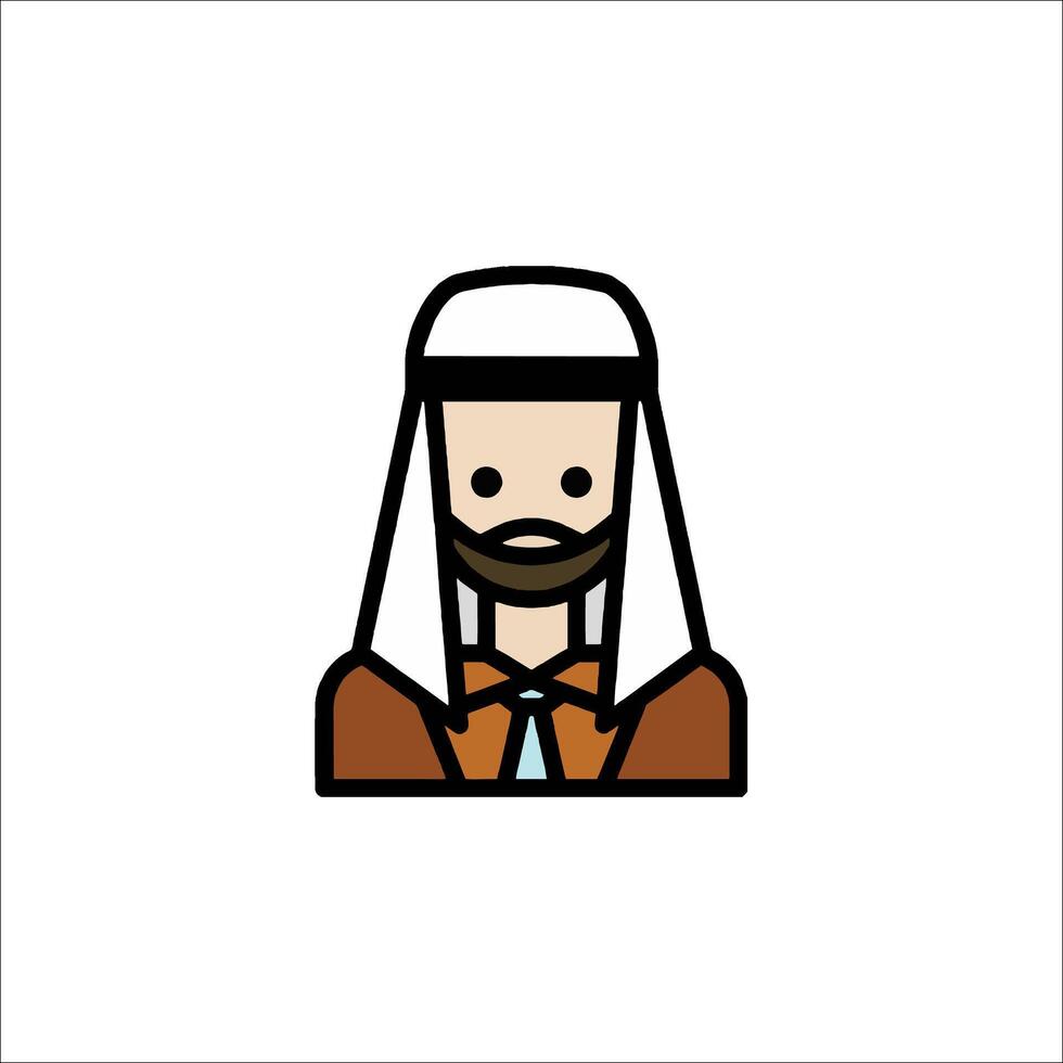 A man with a beard and a turban vector