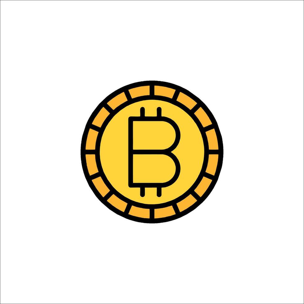 Bitcoin icon illustration vector