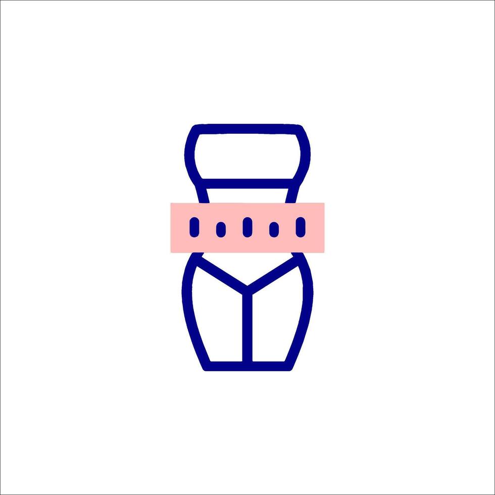 A woman's body with a waistband on it vector