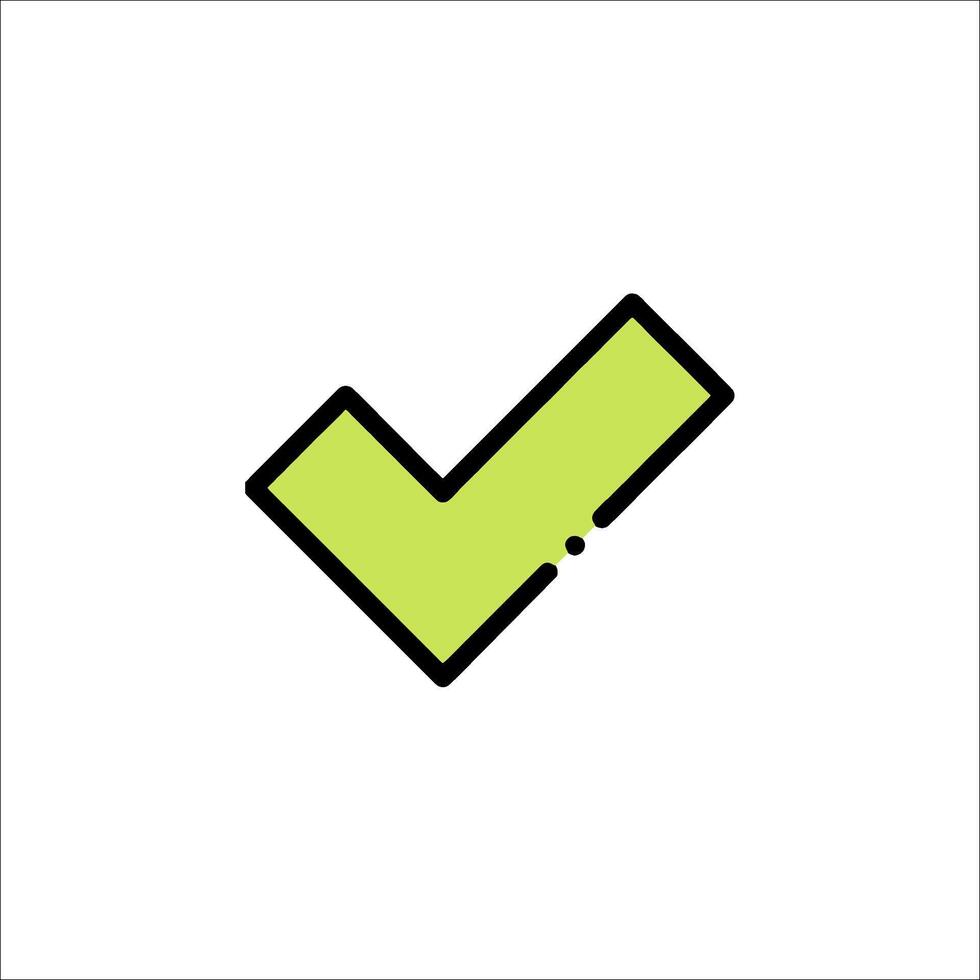 Check mark icon illustration vector