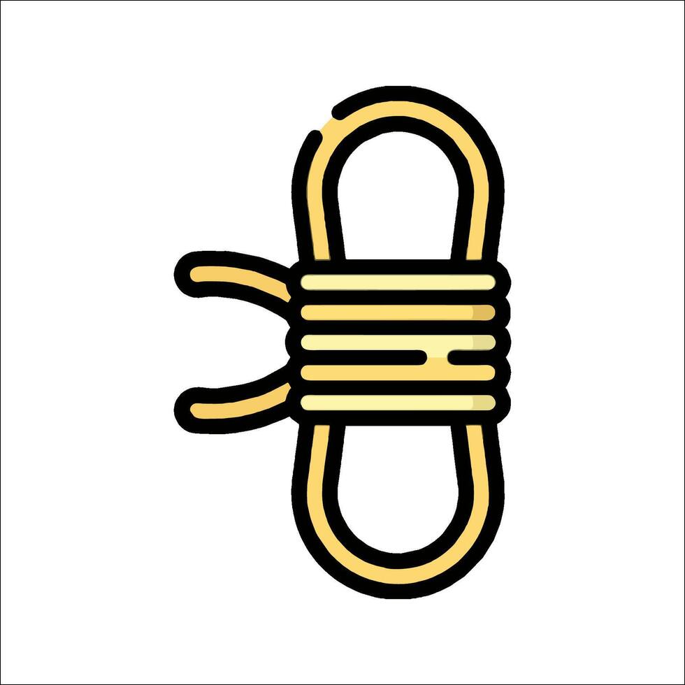 A rope with a knot on it vector