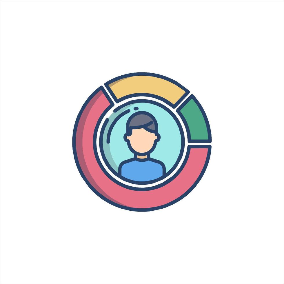 A person in a circle icon vector