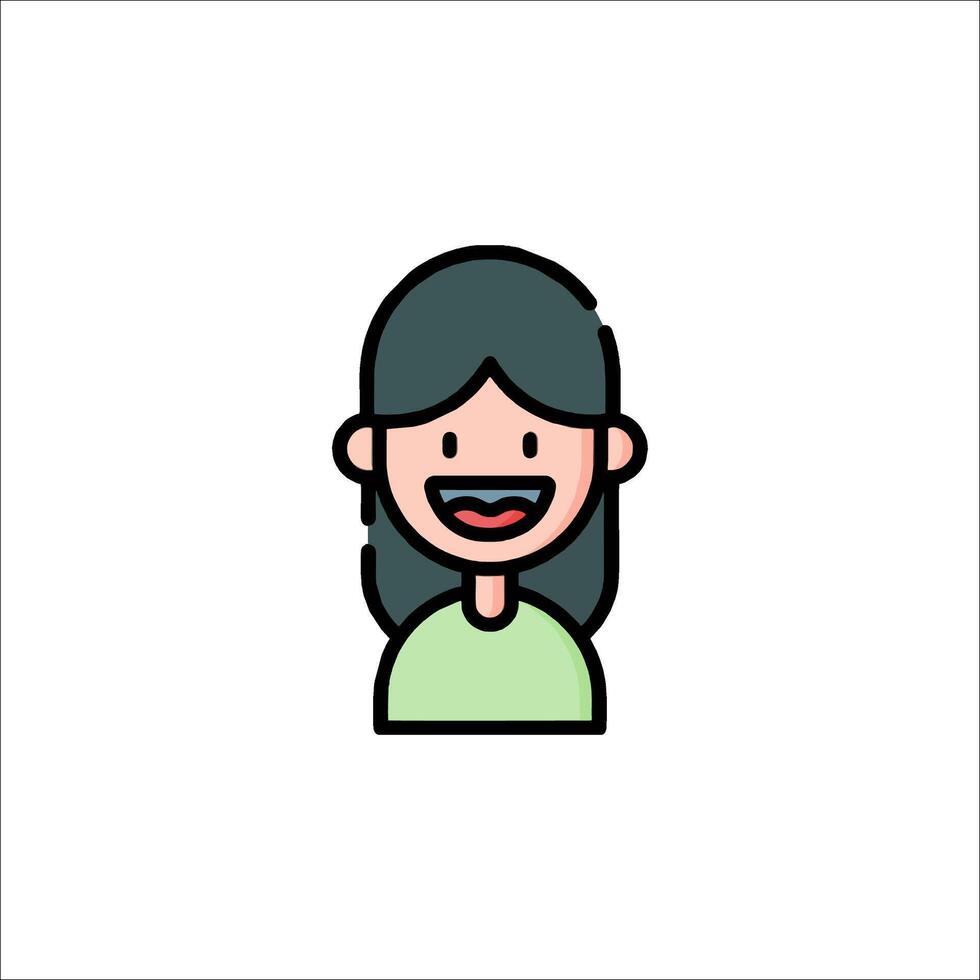 A woman with a smile on her face vector