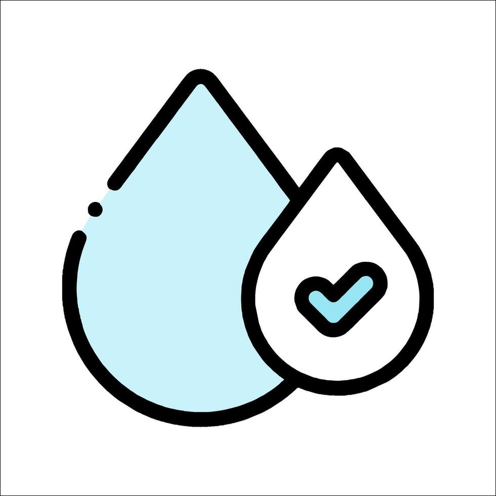 Water drop icon illustration vector