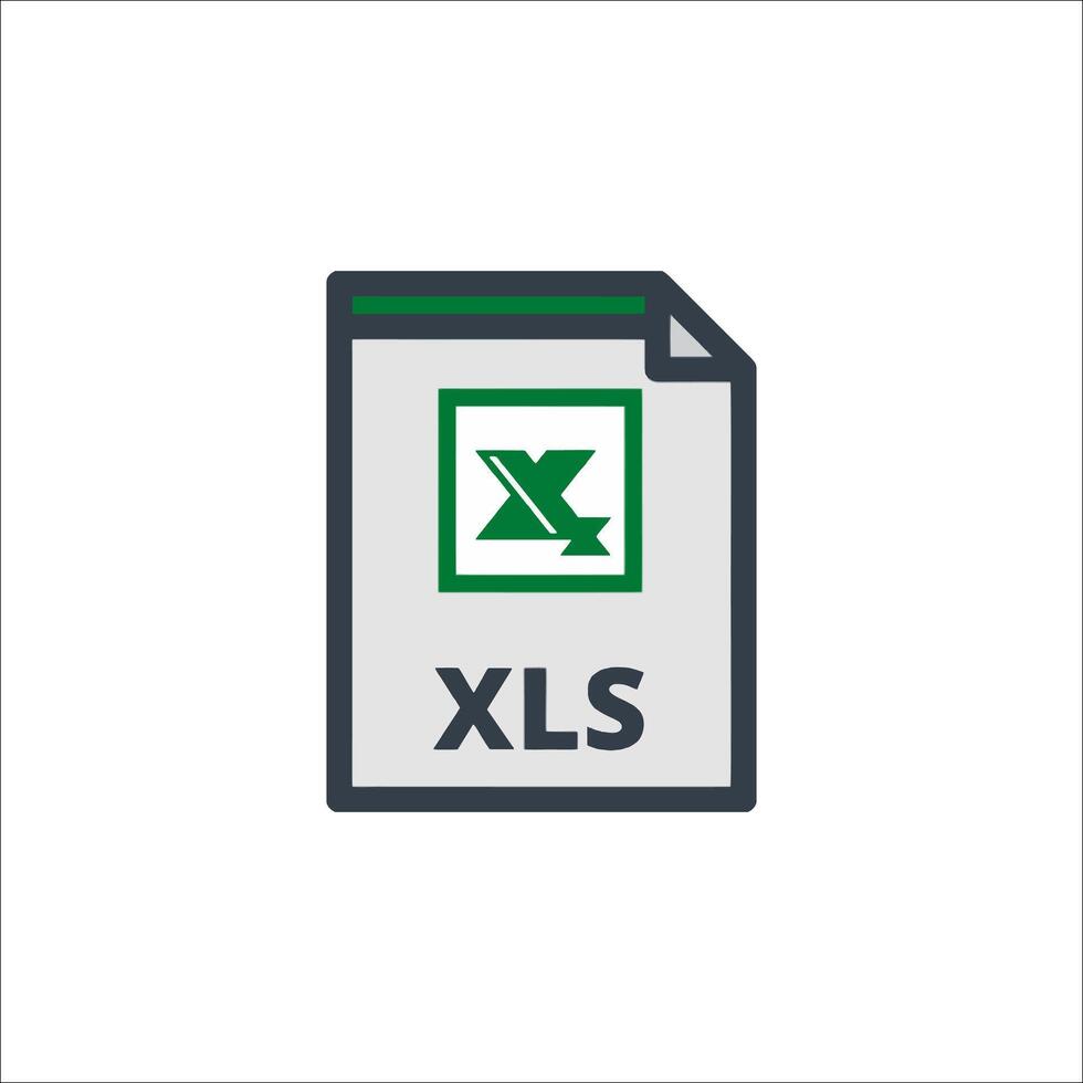Xls file icon illustration vector