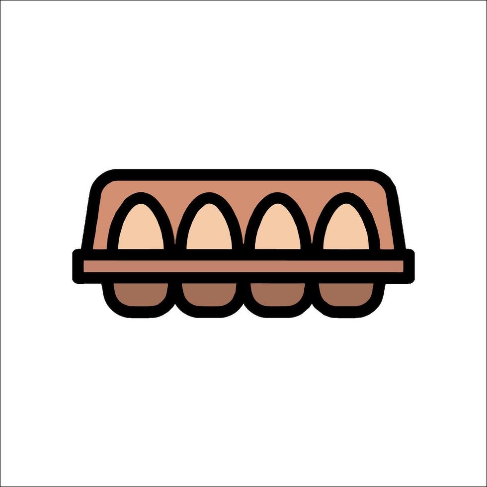 An egg carton icon on a white background vector