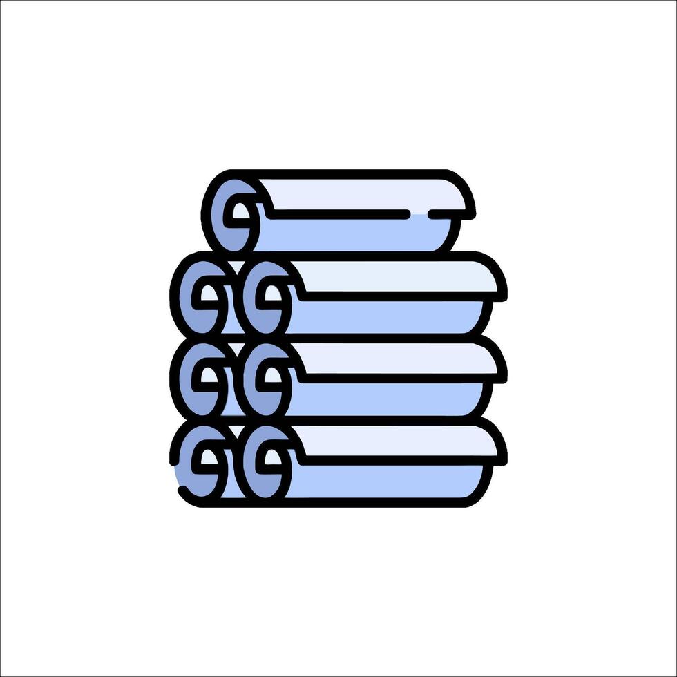 A stack of rolls of paper icon vector