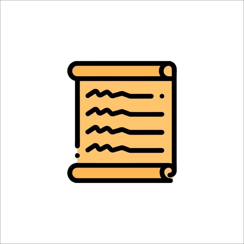 A scroll icon on a white background vector