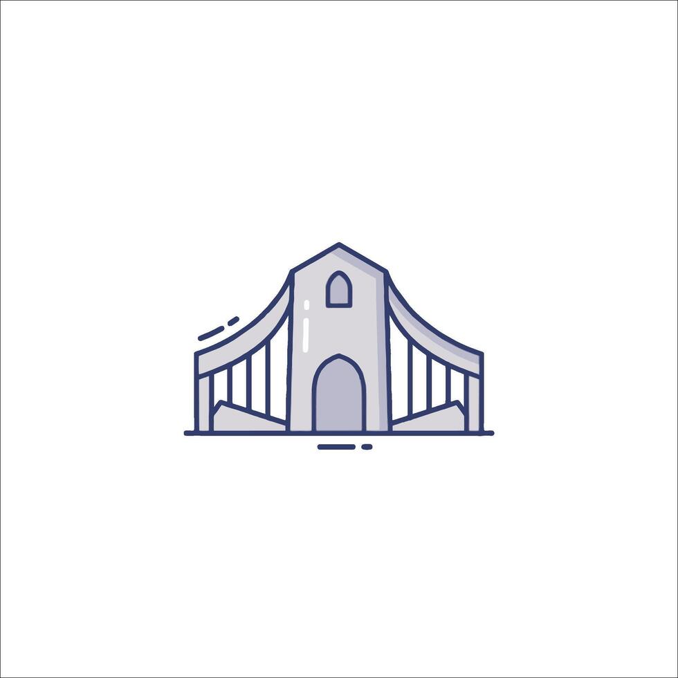 A bridge icon with a white background vector