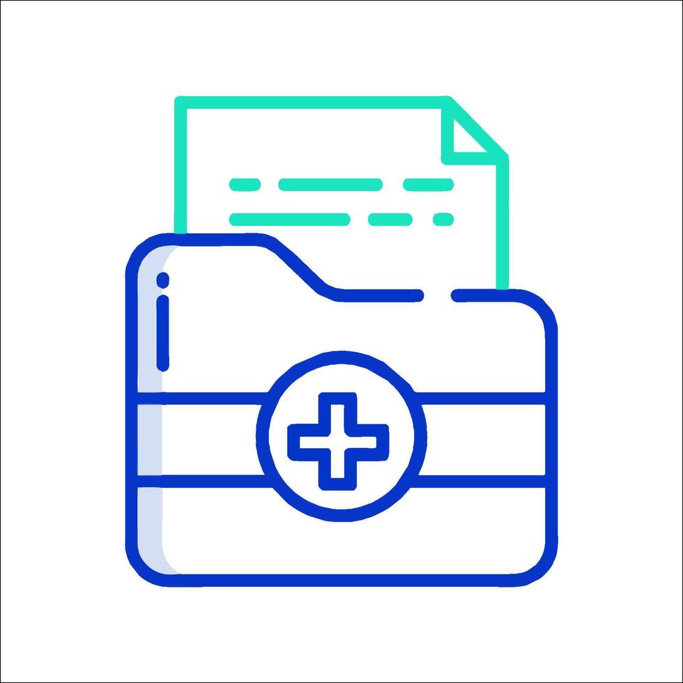 Medical file icon illustration vector