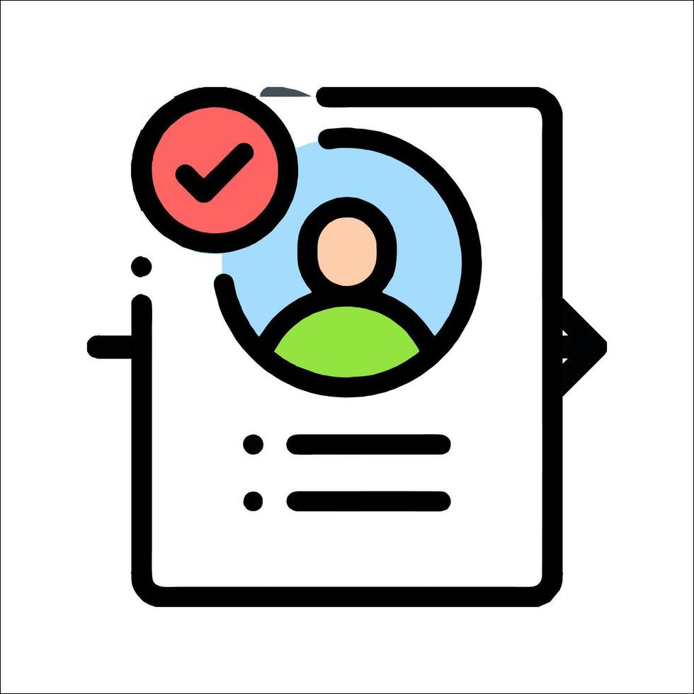 A person is holding a check mark on a document vector